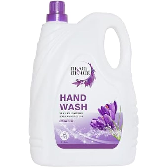 Moon & Mount HAND WASH PROTECTION FROM GERMS, HAND WASH LIQUIDS 5 LITER LIQUID HANDWASH FOR EVERYDAY USE (LAVENDER) - Image 1